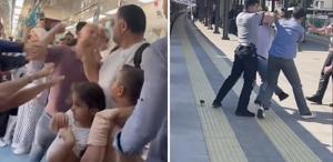 Marmaray’da tartıştığı yolcuyu çocuklarının gözü önünde darbeden şüpheli tutuklandı