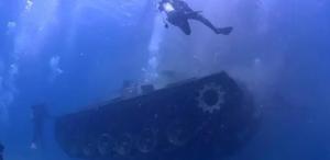 Saros Körfezi’nde su altı tarih müzesi için tank batırıldı