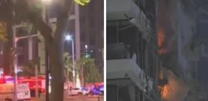 Tel Aviv’de İran’ın vurduğu binada yangın çıktı
