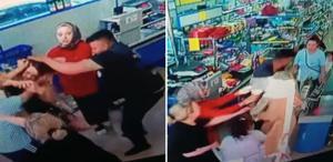 Markette kadını saçlarından tutup yerde yumrukladı Yaptığı yanına kalmadı