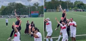 Kubilay Aka Moskova’da galip geldi Zaferi sevgilisini omzuna alarak kutladı