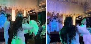 Gelin ve damat birbirine girdi, düğünde ortalık savaş alanına döndü