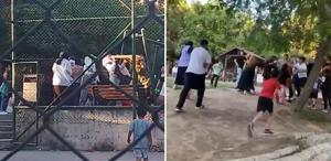 Çocukların kavgasında anneler saç saça baş başa girdi