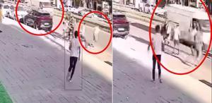 Ortasında kaldığı kavgadan kaçarken minibüsün altında kaldı Dehşet anları kamerada
