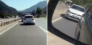 Sirenleri umursamadı, orman yangına giden ekibe yol vermedi