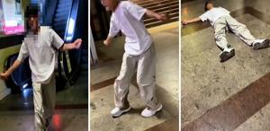 Uyuşturucu madde etkisindeki genç, metro istasyonunda kriz geçirdi