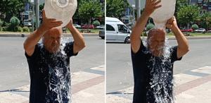 Hava sıcaklığının 45 dereceyi bulduğu kentte vatandaşlar böyle serinledi