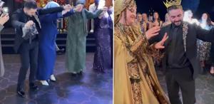 İki ay önce nikah masasına oturan Kadir Ezildi eşiyle kına gecesinde göbek attı