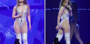 Jennifer Lopez, cesur sahne kıyafetiyle Madrid’i salladı