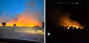 Çanakkale’de tarım arazisinde yangın Alevler gökyüzüne yükseldi