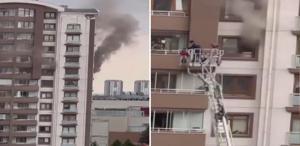 Ankara’da bir binada yangın Mahsur kalanlar var