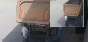 Feci ölümün kamera kaydı Damper kapağı başına çarptı