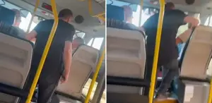 “Ayağıma bastın“ tartışmasında yolcuya yumruk attı: Seni delik deşik ederim