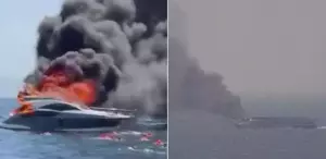 Kınalıada açıklarında can pazarı 16 kişiyi taşıyan yat böyle yandı