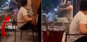 Aldatan kocasını kafede bastı, ortalık savaş alanına döndü