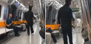 Metroda tüfekle gezen tavşan kostümlü şüphelinin ifadesi ortaya çıktı