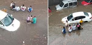 Denizli’de sağanak yağış hayatı felç etti, onlarca vatandaş alt geçitte mahsur kaldı
