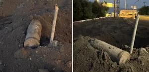 Erzurum’da 150 yıllık patlamamış top mermisi bulundu