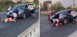 Dehşete düşüren görüntü Türkiye’den: Önce çarptı, ardından ezerek üzerinden geçmeye çalıştı