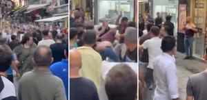 Küfür kavgasında esnaflar birbirine girdi Çekpasla saldırdı