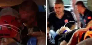 Depremde binalar yıkıldı Enkaz altında kalan vatandaş böyle çıkarıldı
