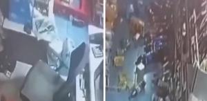 Balıkesir’deki deprem market kamerasında
