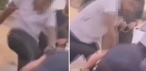 Boş arazide tekme tokat dövüp sosyal medyada paylaştılar