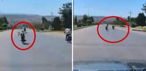 Canlarını hiçe saydılar, motosikletlerin üzerine yatarak yarıştılar