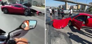 17 milyon liralık Ferrari, resmen hurdaya döndü