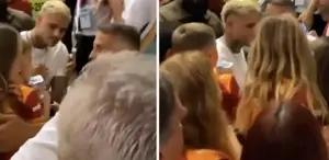 Icardi, Galatasaraylı bir taraftara kafa attı