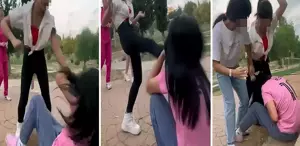 16 yaşındaki kız çocuğu, akranını tekme ve yumruklarla dövüp yerlerde sürükledi