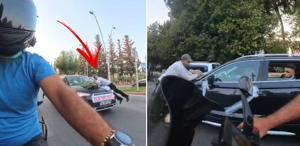 Gelin arabasından bahşiş alabilmek için kaputa atladı