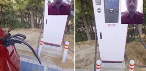 Şarj istasyonunda şahit olduğu manzara vatandaşı çıldırttı