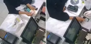 Yaptığı rezilliği kimse görmüyor sandı ama kamera kayıttaydı
