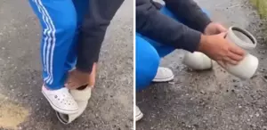 Boruya sıkışan kirpiyi böyle kurtardılar