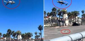 ABD’de dehşet anları Helikopter bir anda insanların üzerine düştü