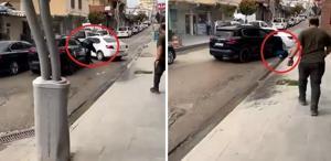 Akılalmaz olay Cipini tartıştığı kişinin üzerine sürdü