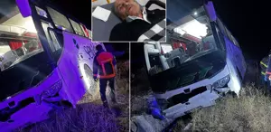 Şoför yediği yemekten zehirlendi, otobüs kaza yaptı