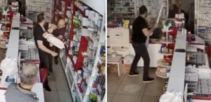 Eczane çalışanını muadil ilaç verdi diye sopayla dövdü