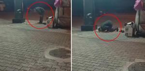 Namaz kılan kağıt toplayıcısını kayda aldı, yaptığı yoruma tepki yağıyor