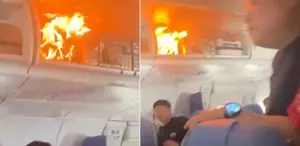 Havadaki uçağın kabininde yangın çıktı