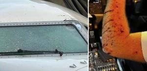 Yolcu uçağına meteor çarptı, pilot kanlar içinde kaldı