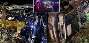 Katliam gibi trafik kazası En az 63 kişi hayatını kaybetti, onlarca yaralı var