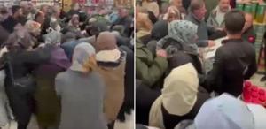 Televizyonlar bin liraya satışa sunuldu, market savaş alanına döndü