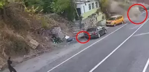 2 kişinin öldüğü yerde kaydedildi ’Kaç’ uyarısıyla kurtuldu