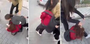 En büyüğü 13 yaşında Bir grup kız çocuğu, başka bir kız çocuğunu böyle darp etti