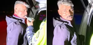Alkollü sürücü polisin sabrını sınadı, gazetecileri tehdit etti: Ağırlığımı göreceksin