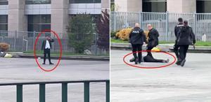 Adliye önünde kendi bacağına sıkan adam bakın kim çıktı