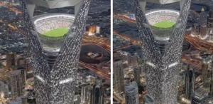 Çılgın proje tanıtıldı 350 metre yüksekte Dünya Kupası oynanacak