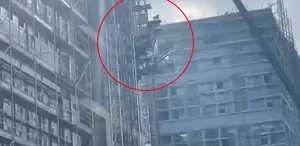 Dört inşaat işçisinin bulunduğu yük asansörü düştü Bir işçi zemine çakıldı